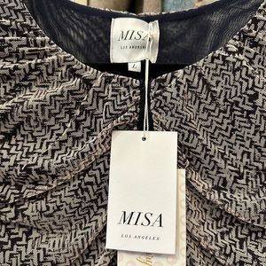 Ditsy mesh, long sleeve minidress by Misa Los Angels
